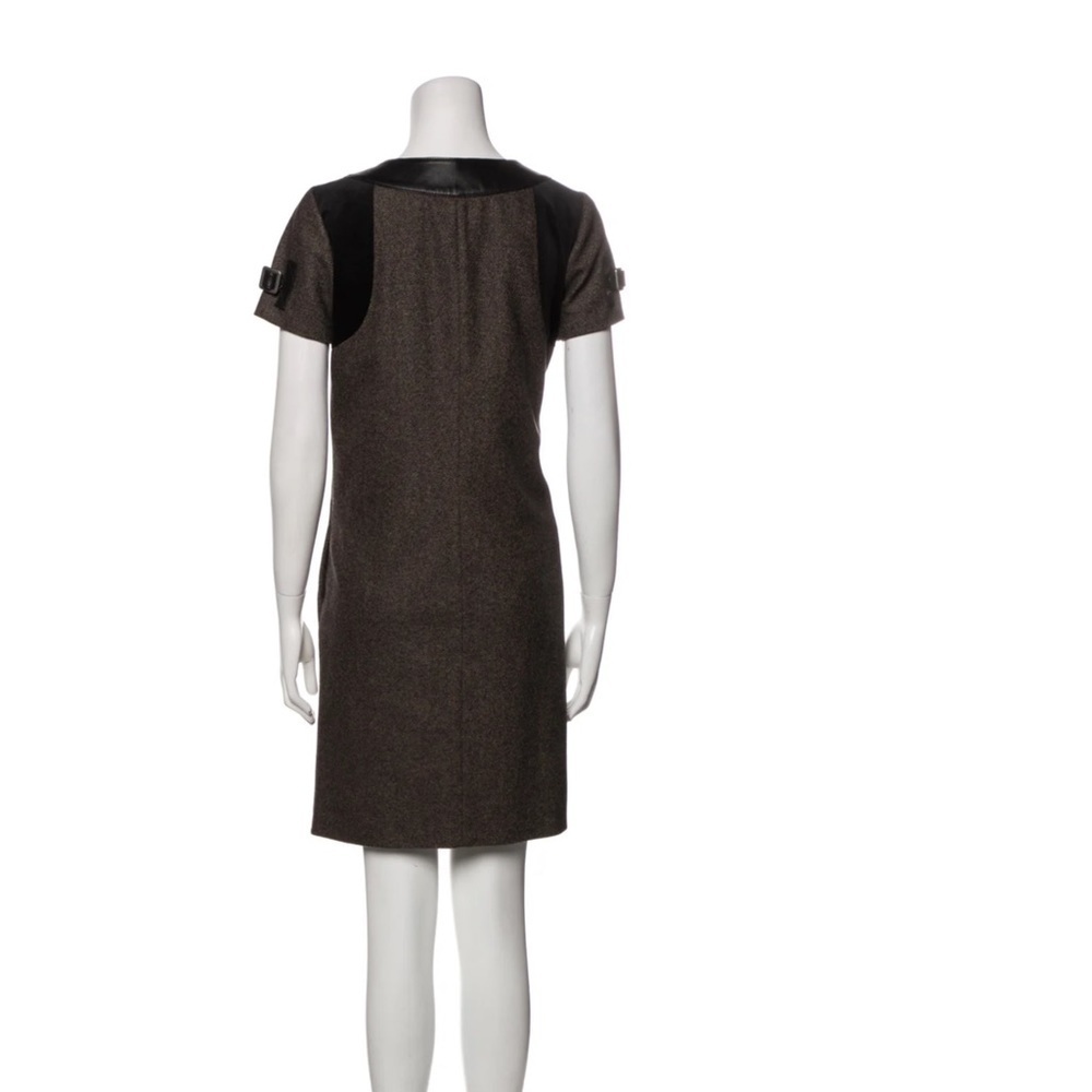 Gucci Crew Neck Mid Wool With Leather Dress​​​​​​​ - Picture 12 of 16